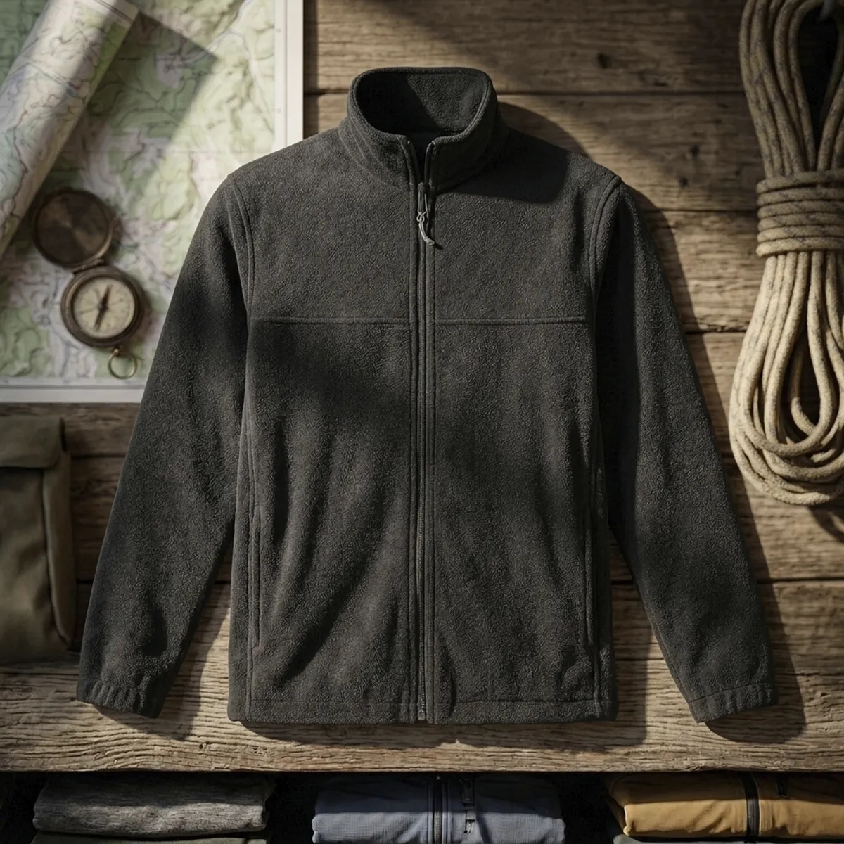 GENERICO - Chaqueta Micropolar Talla S Negro