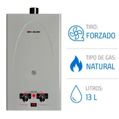 SINDELEN - Calefont Gas Natural 13 Litros Tiro Forzado Ionizado