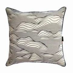 LAROSETT - Cojín Joy Division Crudo/Negro 50x50 cm