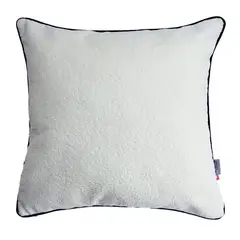 LAROSETT - Cojín Crudo Soft Crudo/Negro 50x50 cm