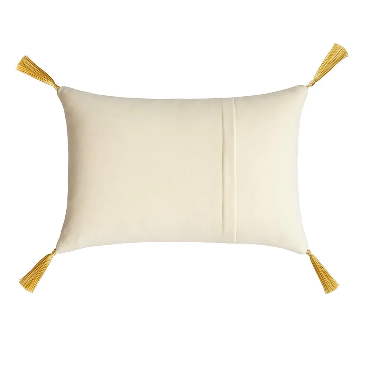 LAROSETT - Cojín Trama Botanica Crudo/Verde Agua 50x33 cm