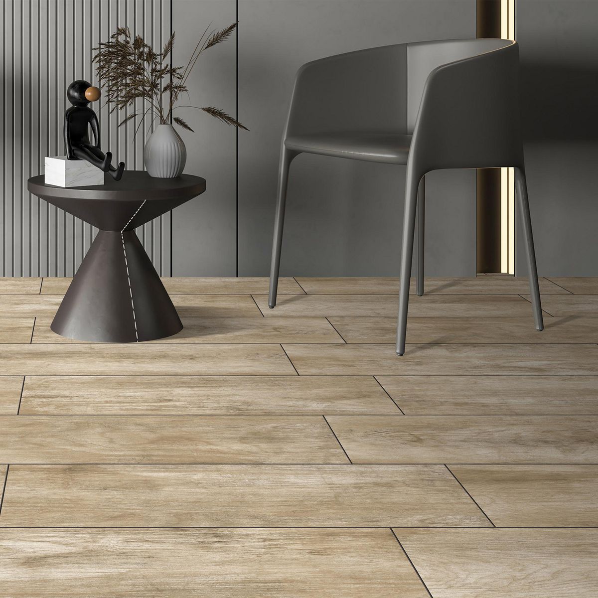 KLIPEN - Gresámica 15x60 cm Cairo Café 1.44 m2