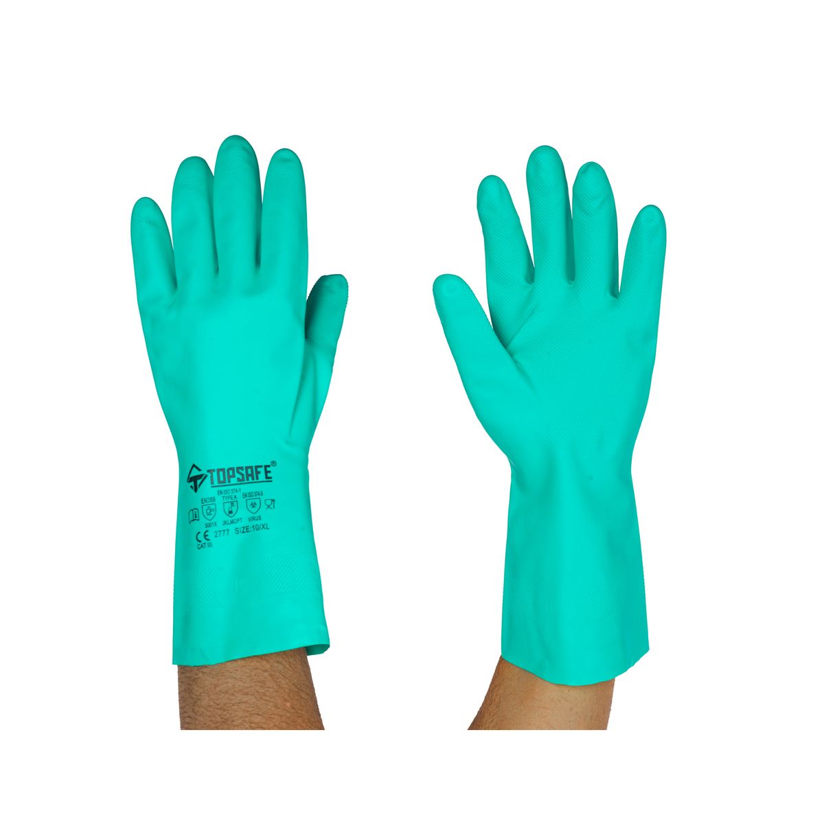 TOPSAFE - Guante Nitrilo de Nitrilo Talla única Verde