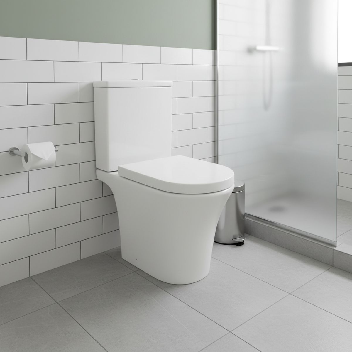 KLIPEN - WC Toilet Two piece a Muro A muro 9 Litros Zeus Blanco
