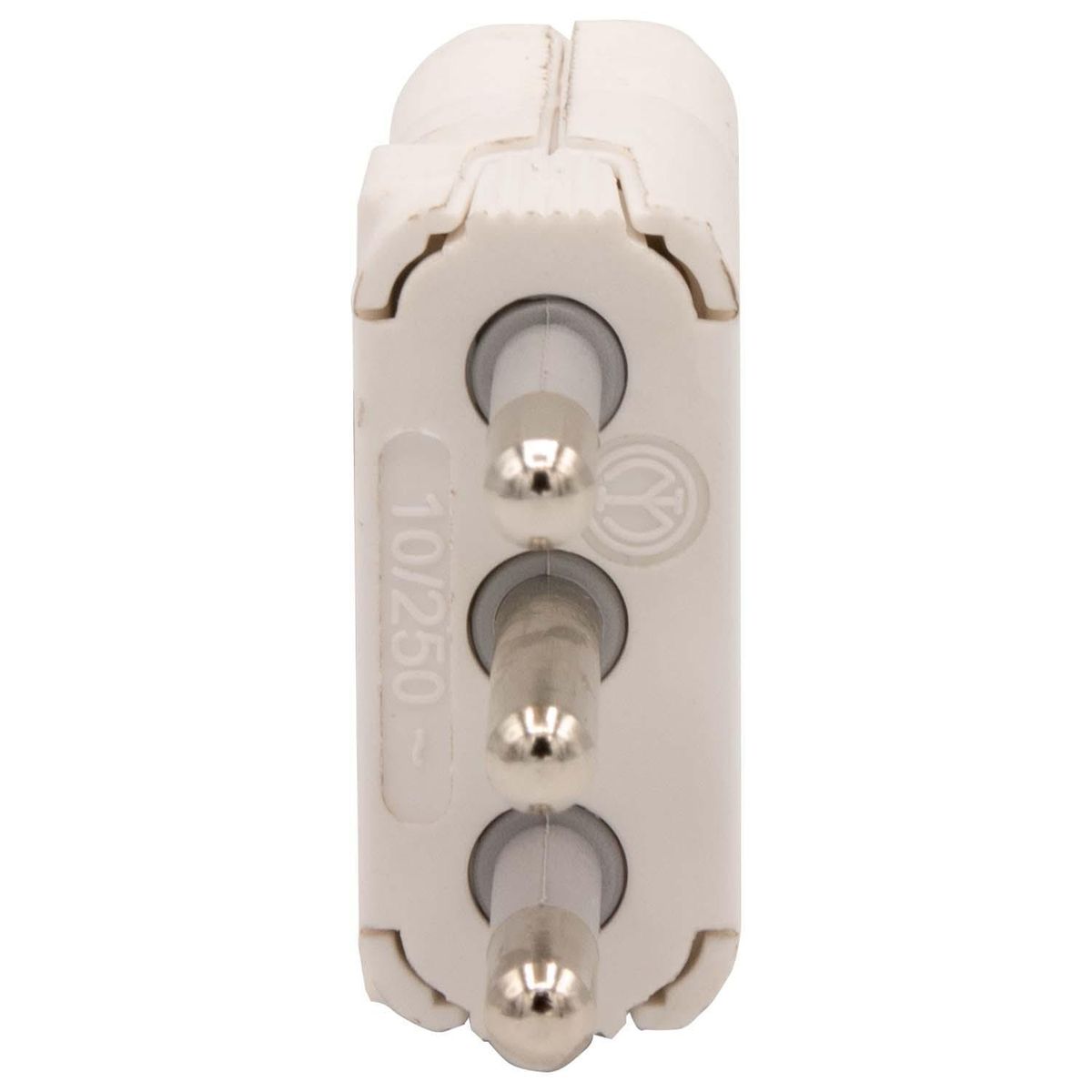 BTICINO - Enchufe macho volante articulado 2p+t 10 A Blanco