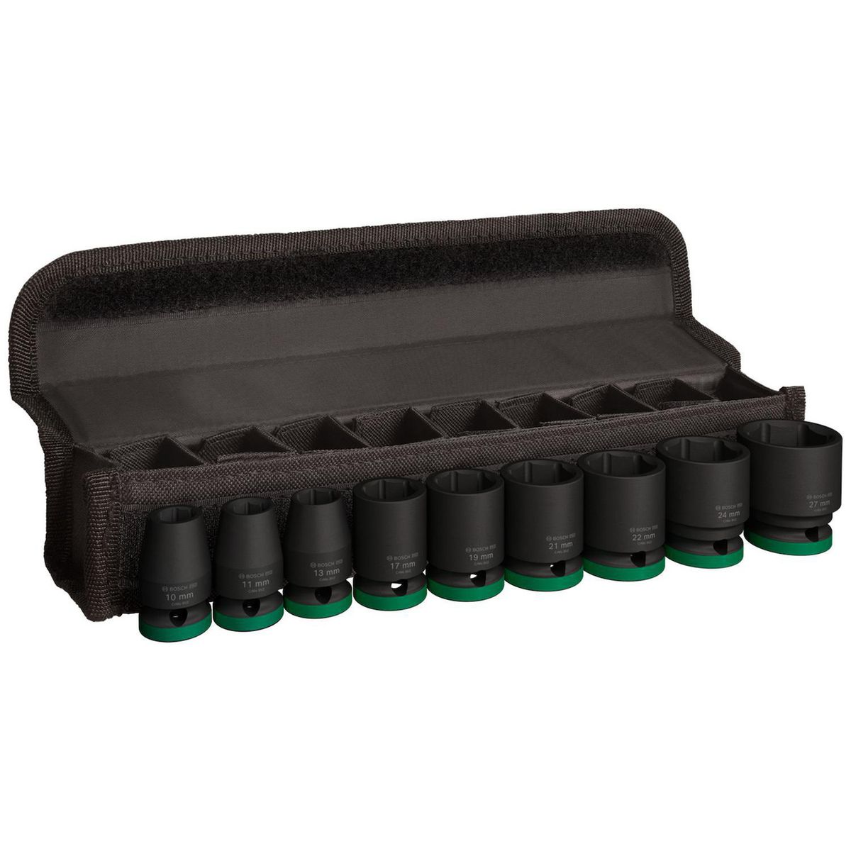 BOSCH - Juego de Dados PRO Impact encastre corto 1/2", 9un