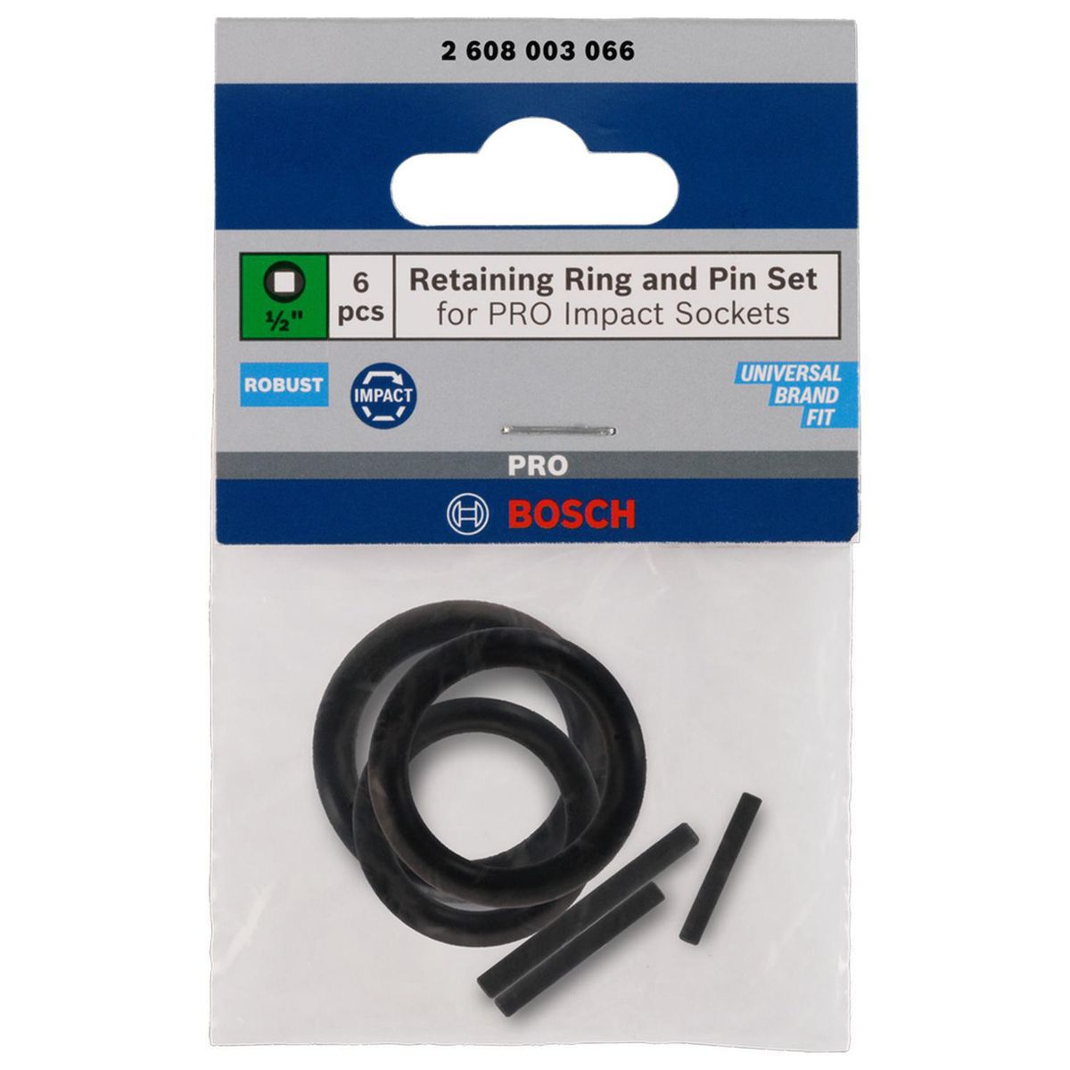 BOSCH - Anillo de retención y pasador PRO Impact 1/2"
