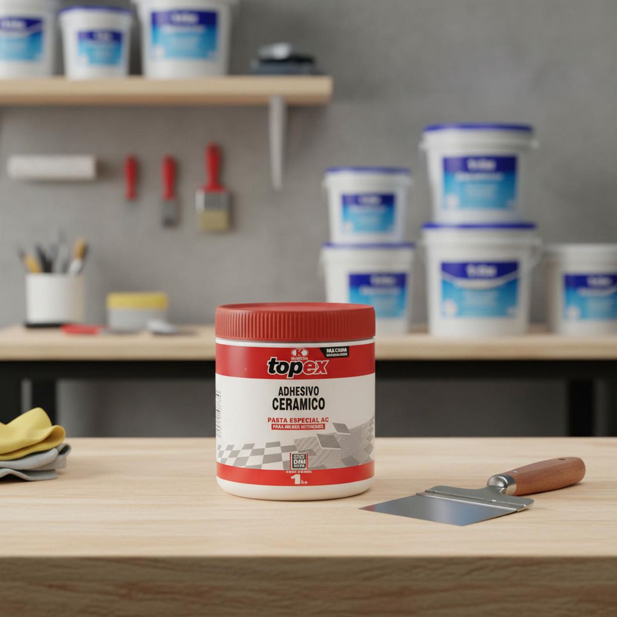 TOPEX - Adhesivo Cerámico Muro Superficie Flexible 1 kg