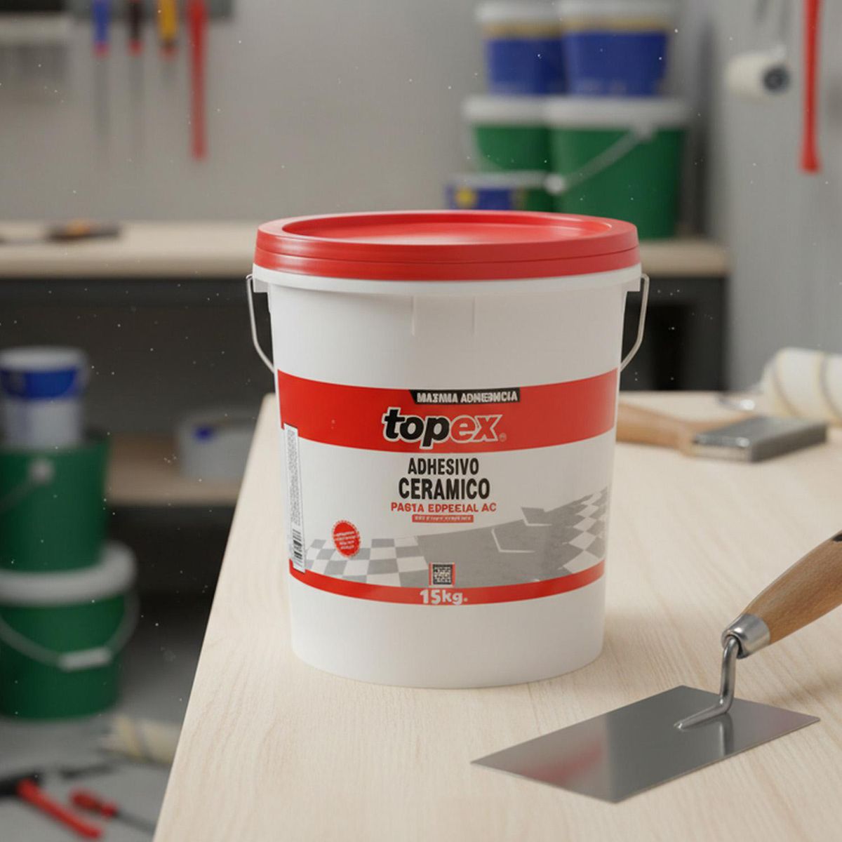 TOPEX - Adhesivo Cerámico Muro Superficie Flexible 15 kg