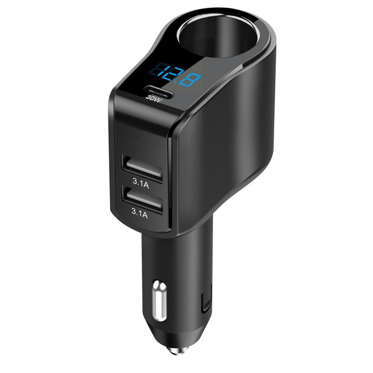 DAIRU - Multicargador de auto Usb x 2 + Tipo C