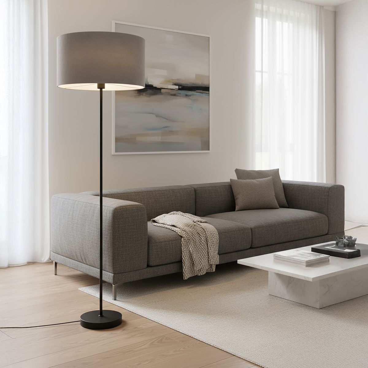 CONCEPT - Lampara de pie EM-FL Gris 40x150 cm