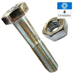 MAMUT - Perno con Tuerca Métrico Metal 40 mm 8 mm 4 unidad(es)