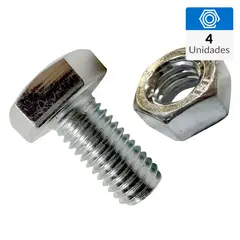 MAMUT - Perno con Tuerca Métrico Metal 20 mm 6 mm 4 unidad(es)