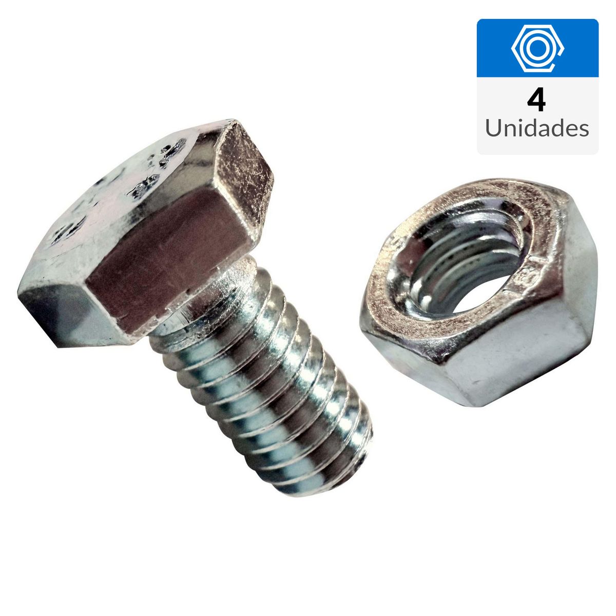 MAMUT - Perno con Tuerca Métrico Metal 10 mm 6 mm 4 unidad(es)