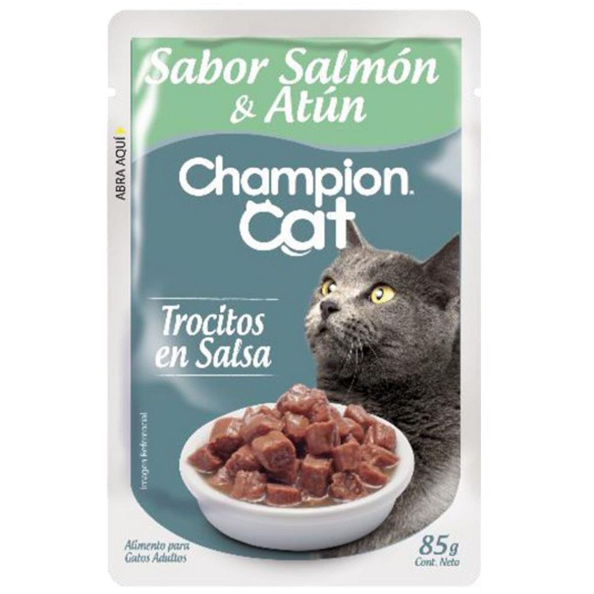 CHAMPION CAT - Alimento húmedo gato para Gato Adulto Salmón y Atún 