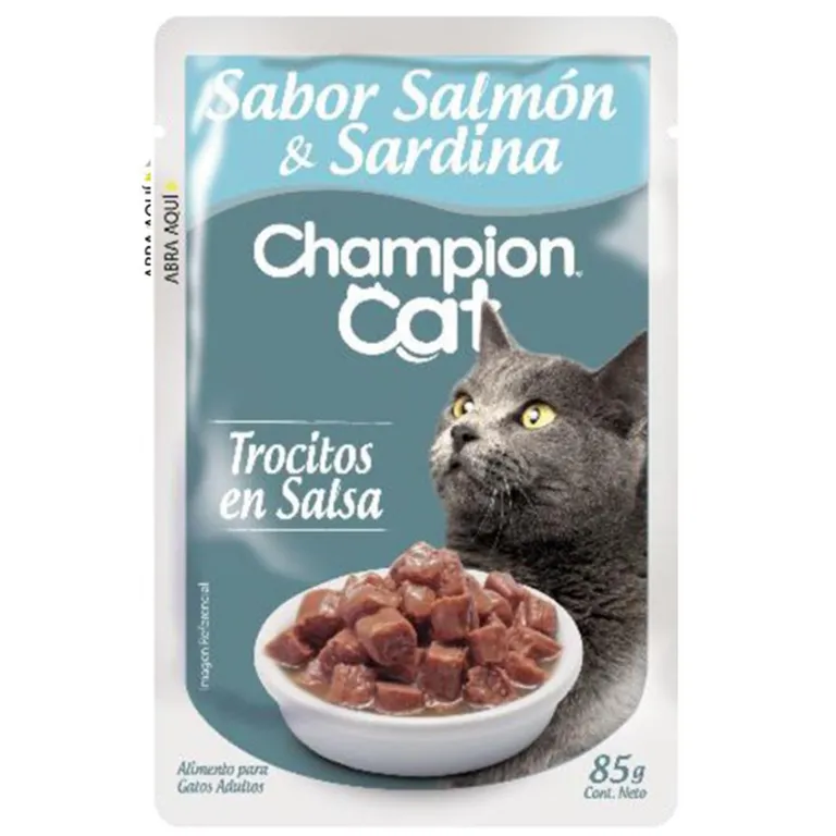 Alimento húmedo gato para Gato Adulto Salmón y Sardina 0.085 kg