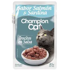 CHAMPION CAT - Alimento húmedo gato para Gato Adulto Salmón y Sardina