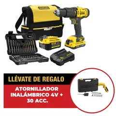 STANLEY - Kit Taladro Percutor 20V + Atornillador 4V