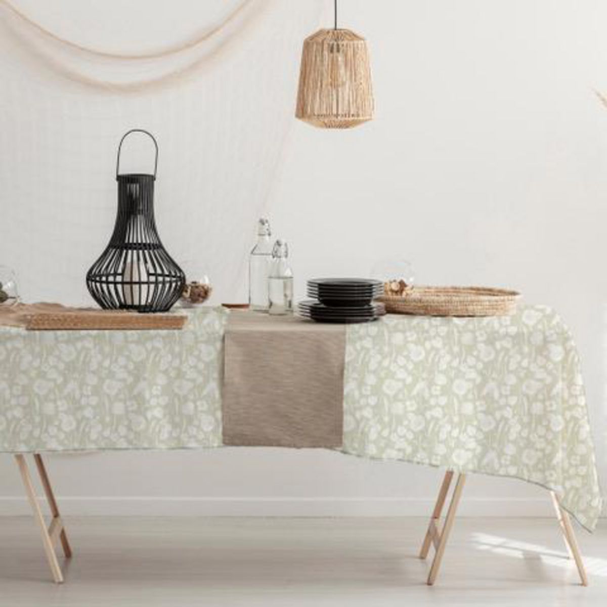 DECO EXPRESS - Mantel Antimanchas Rectangular 180x280 cm Natura Beige