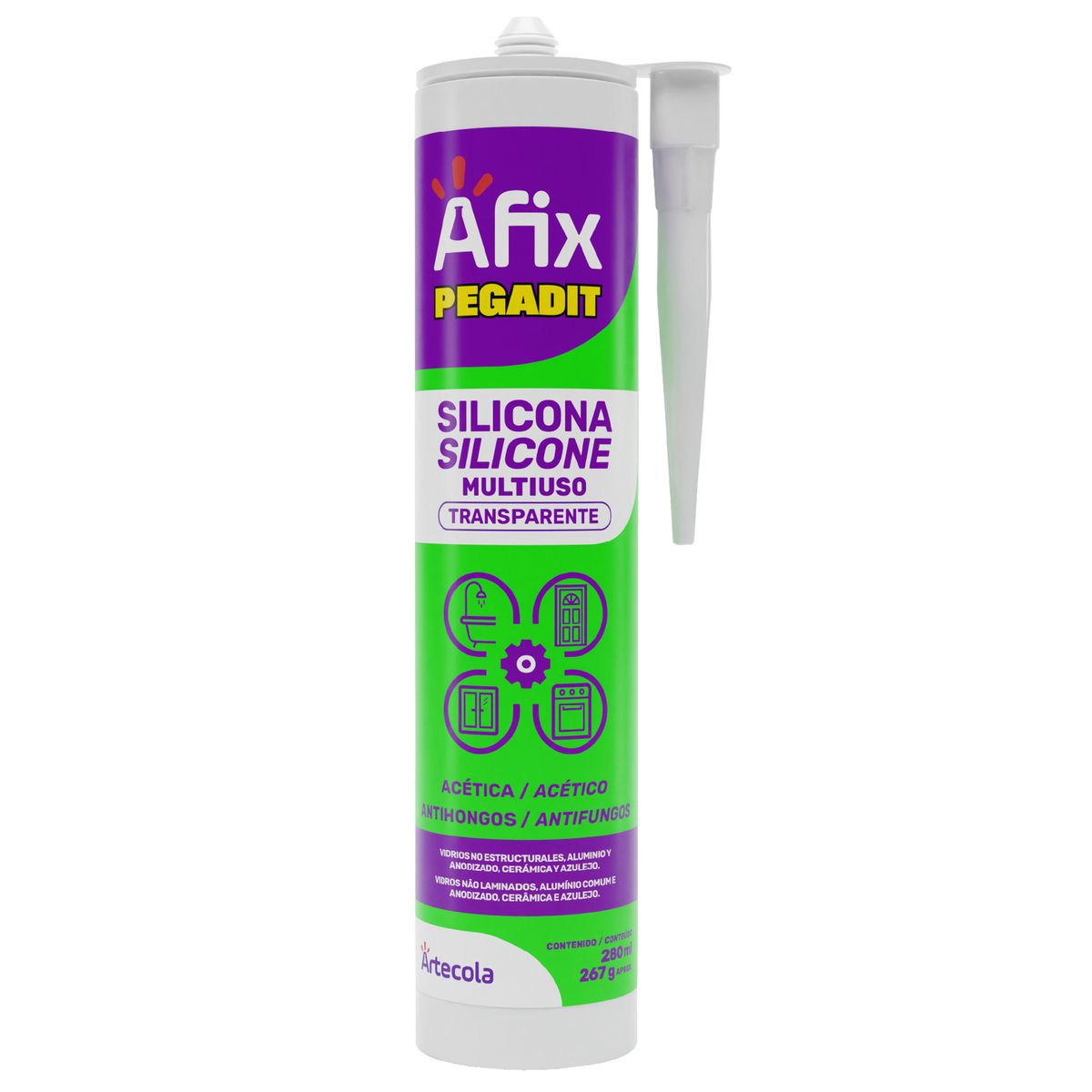AFIX - Afix Silicona Multiuso Transparente 0,280Lt