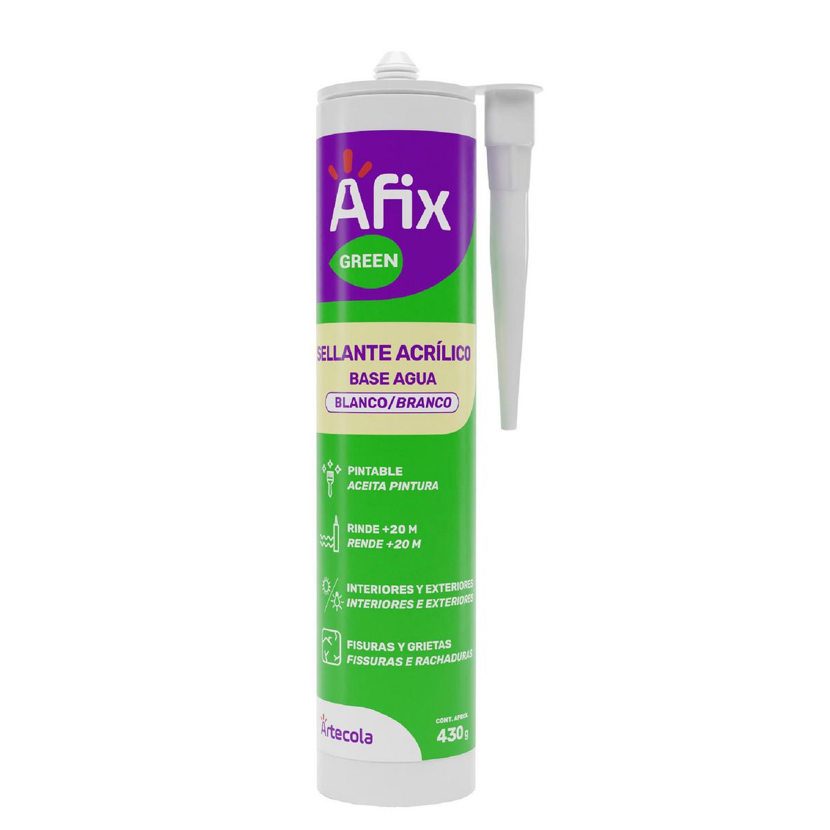 AFIX - Afix Green Sellador Acrílico Blanco 0,430Kg