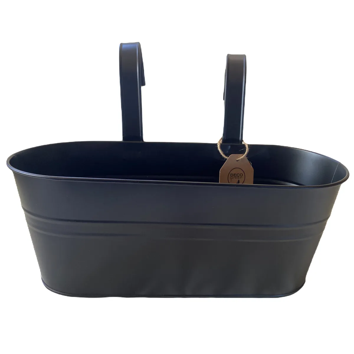 DECOGREEN - Colgante doble de Metal 35x23.5 cm Negro