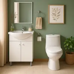 SENSI DACQUA - Combo baño Clasico: Sanitario + Mueble + Griferia + Espejo + Accesorios