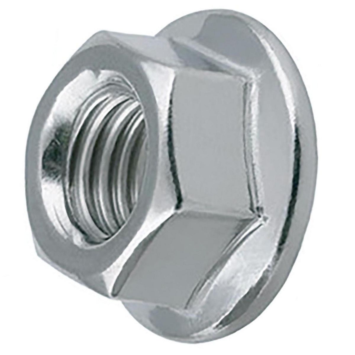 MAMUT - Tuerca Hexagonal con Flange unc 1/4" Zincada 8 unidades