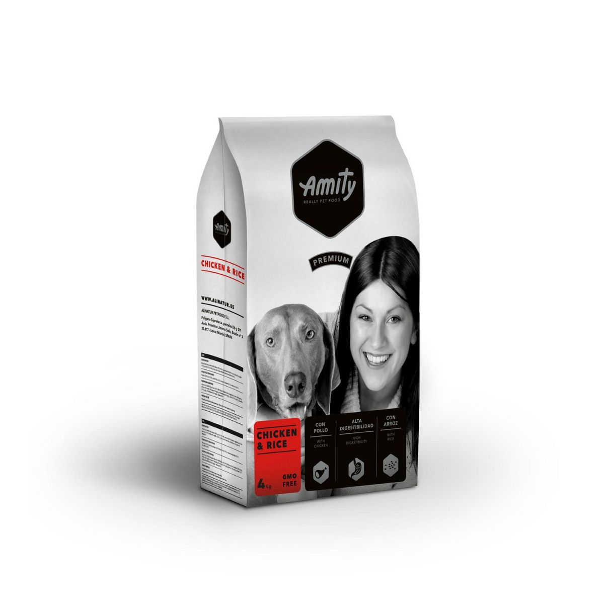 AMITY - Alimento seco para Perro Adulto Pollo-Arroz 4 kg