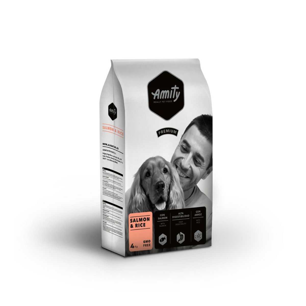 AMITY - Alimento seco para Perro Adulto Salmón-Arroz 4 kg