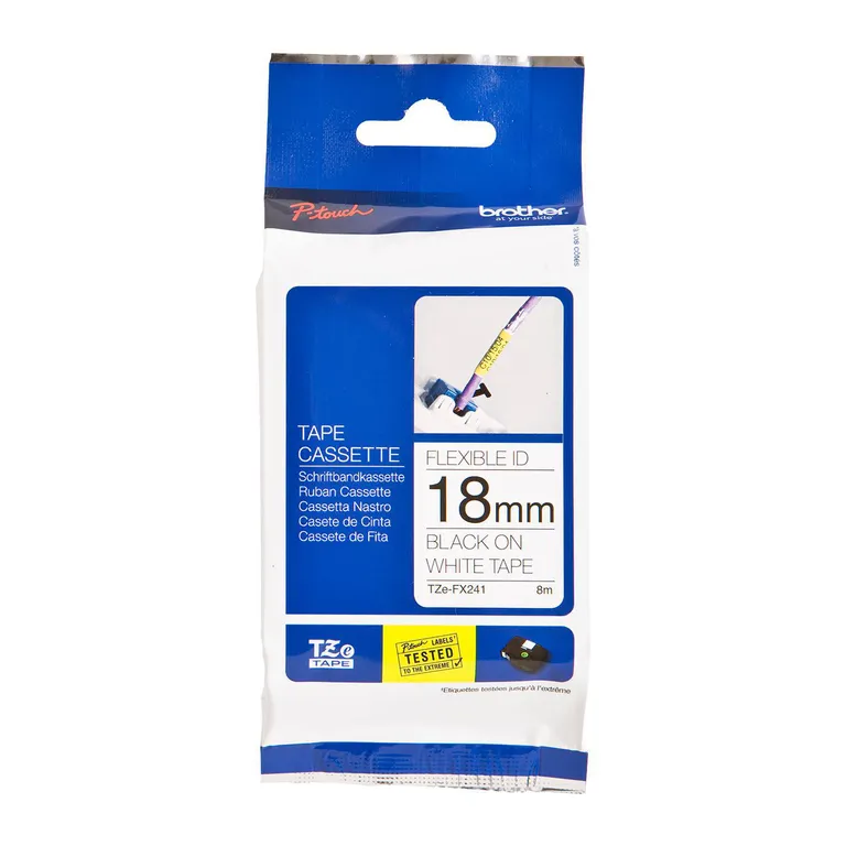 Cinta de rotuladora TZEFX241 18mm