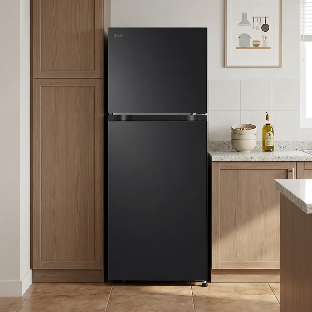 LG - Refrigerador Top Freezer No Frost 217 Litros Negro VT22BPM