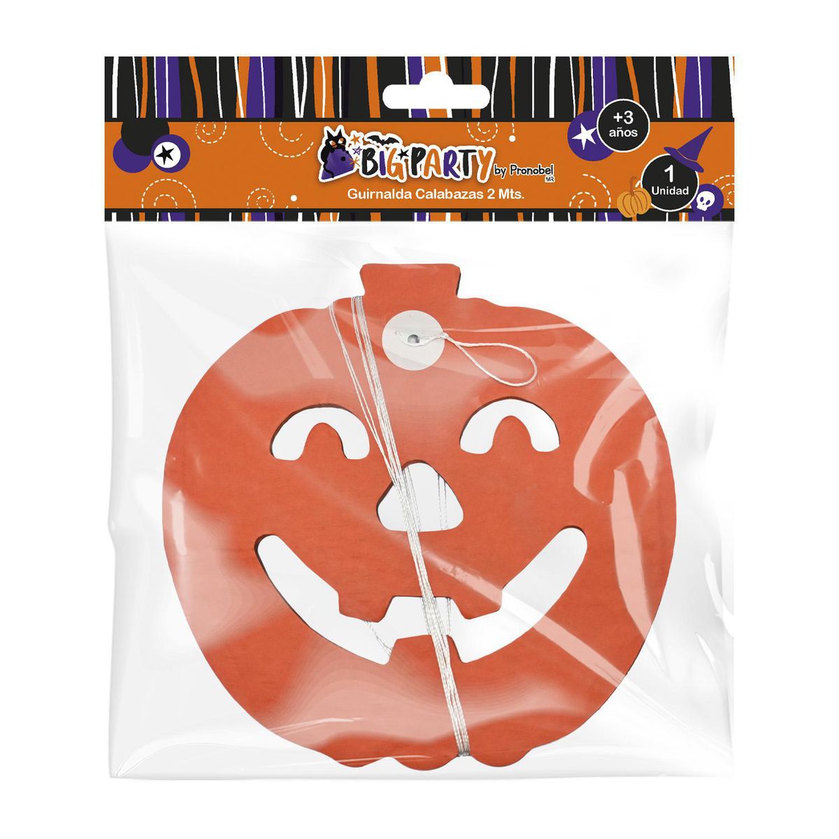 PRONOBEL - Guirnalda Papel Calabaza 2 m