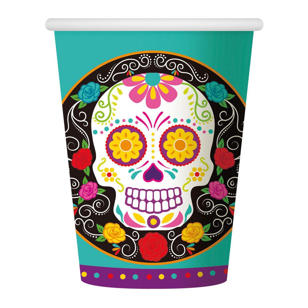 PRONOBEL - Set 6 Vasos Cartón Catrina 270 ml