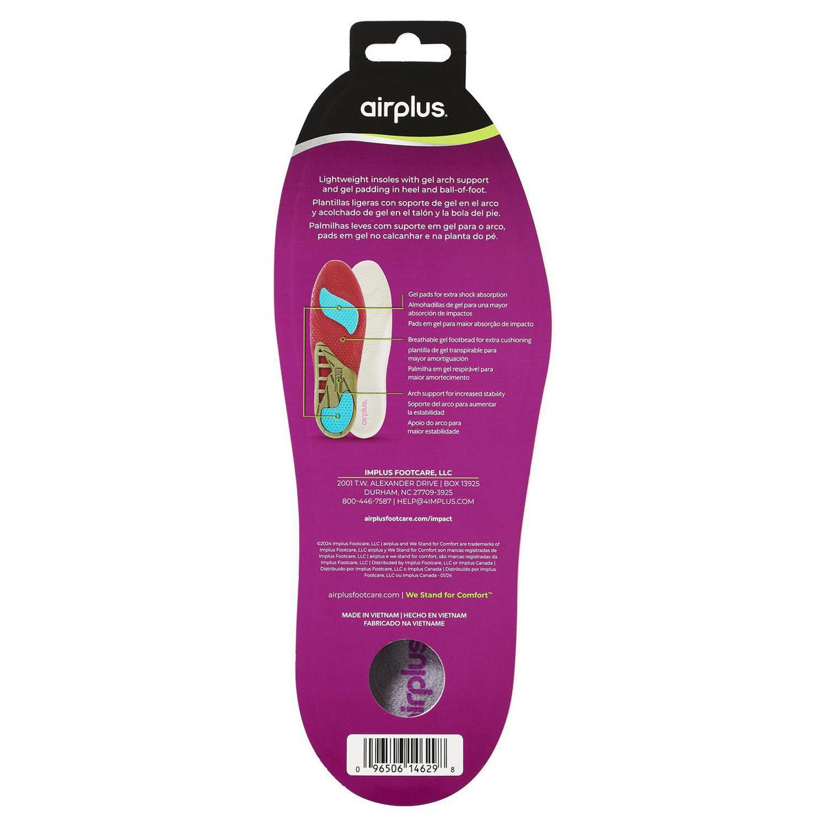 AIRPLUS - Plantilla Active Gel Mujer Talla 5 - 7