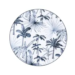 HALLEN - Plato Entrada 20 cm Porcelana Palmera Multicolor