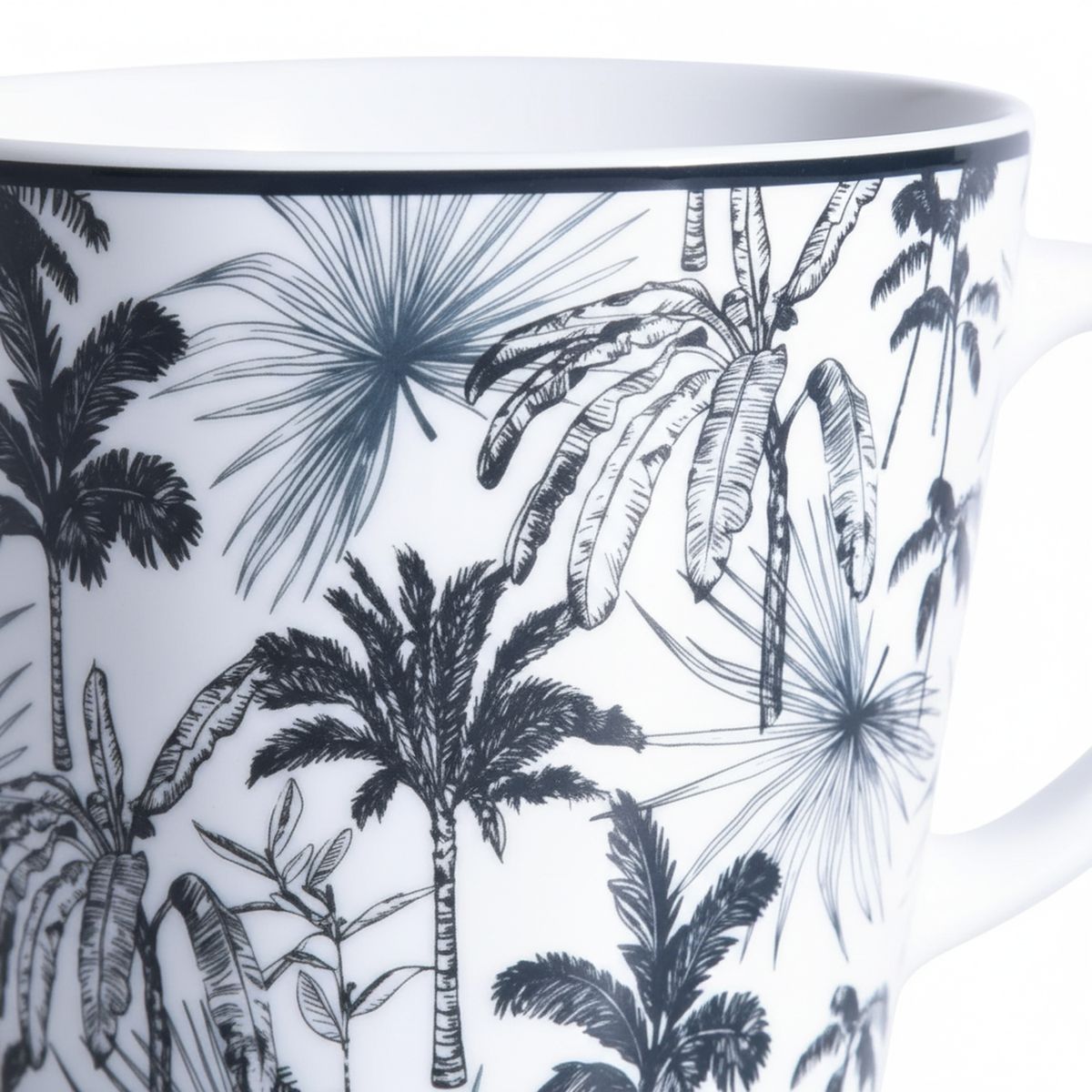 HALLEN - Mug 360 ml Porcelana Palmera Multicolor