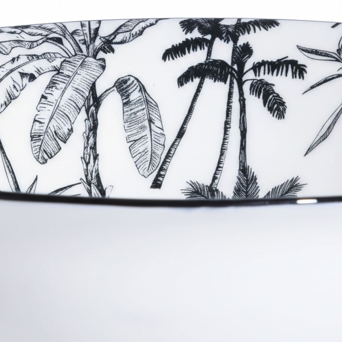HALLEN - Plato Sopa 19.7 cm Porcelana Palmera Multicolor
