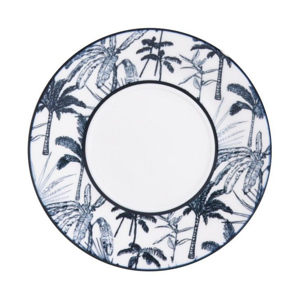 HALLEN - Platillo de Té 15.5 cm Porcelana Palmera Multicolor