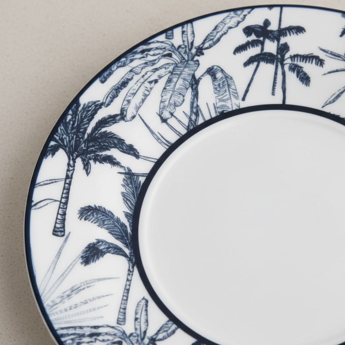 HALLEN - Platillo de Té 15.5 cm Porcelana Palmera Multicolor