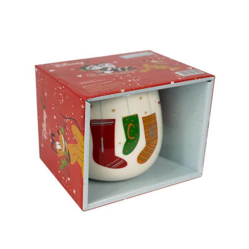 DISNEY - Tazón Gota 400 ml Cerámica Navidad Disney Blanco