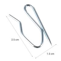 Set De 24 Ganchos Pequeños Para Barra De Cortina Velo 2,5 Cm