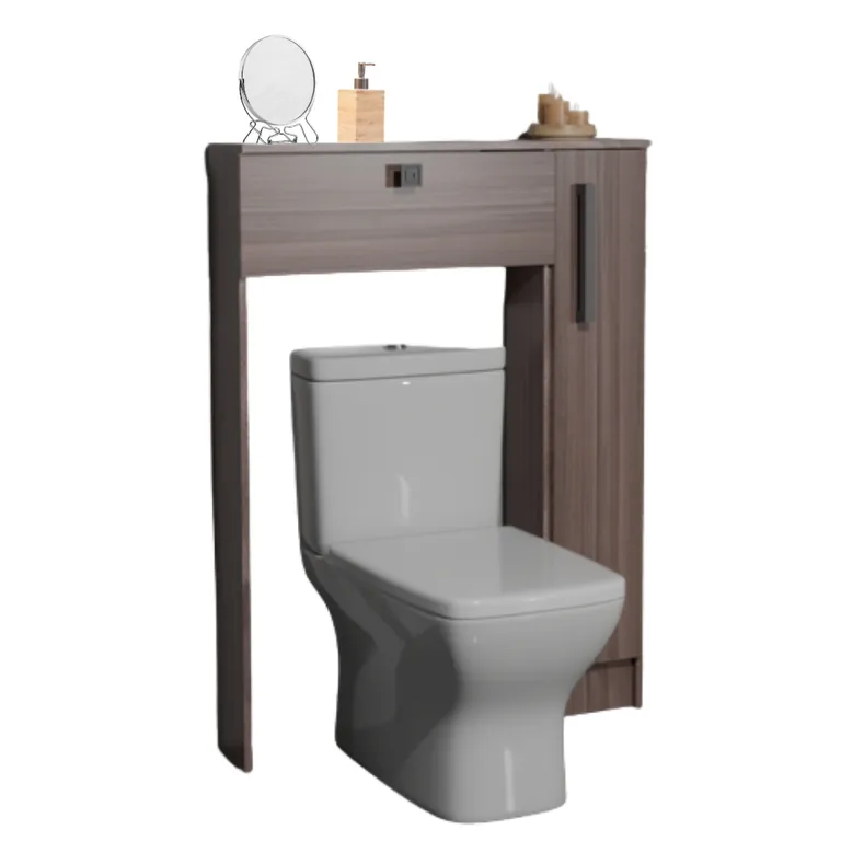Mueble organizador MDP 1 Nivel(es) 80x108x17 cm Café Smoke