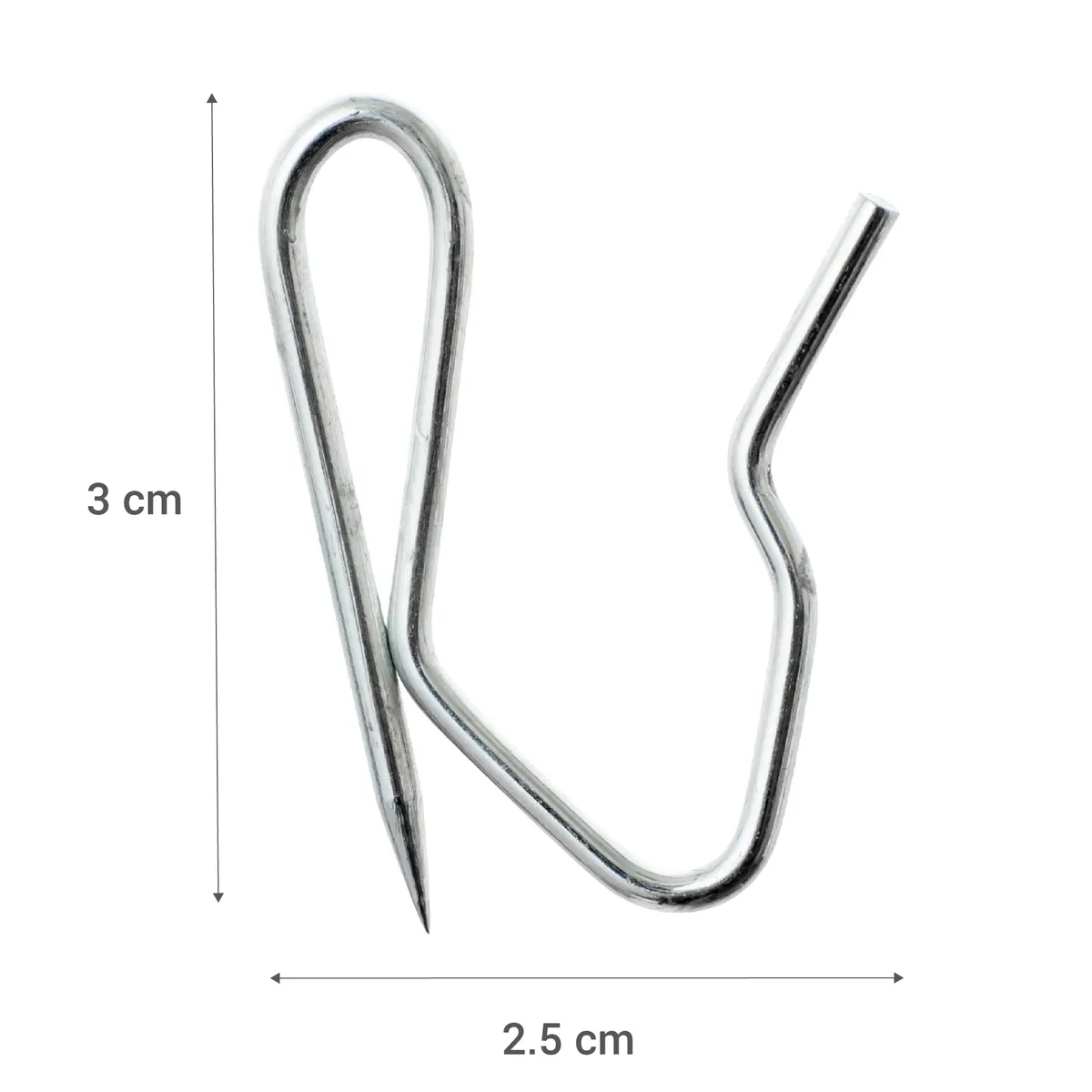 METALHSA - Set de 24 Ganchos Grandes para Barra de Cortina 3 cm