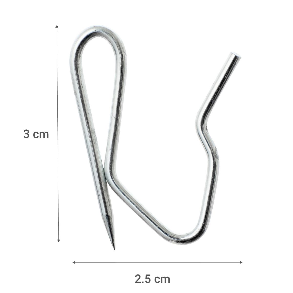 METALHSA - Set de 24 Ganchos Grandes para Barra de Cortina 3 cm