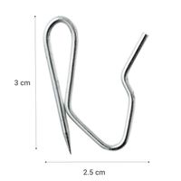 Set De 24 Ganchos Grandes Para Barra De Cortina 3 Cm