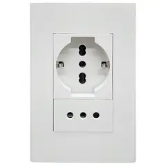 HALUX - Tomacorriente Schucko mas 10A Blanco Clio