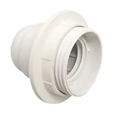 HALUX - Portalámpara E27 Plástico con Anillo Blanco