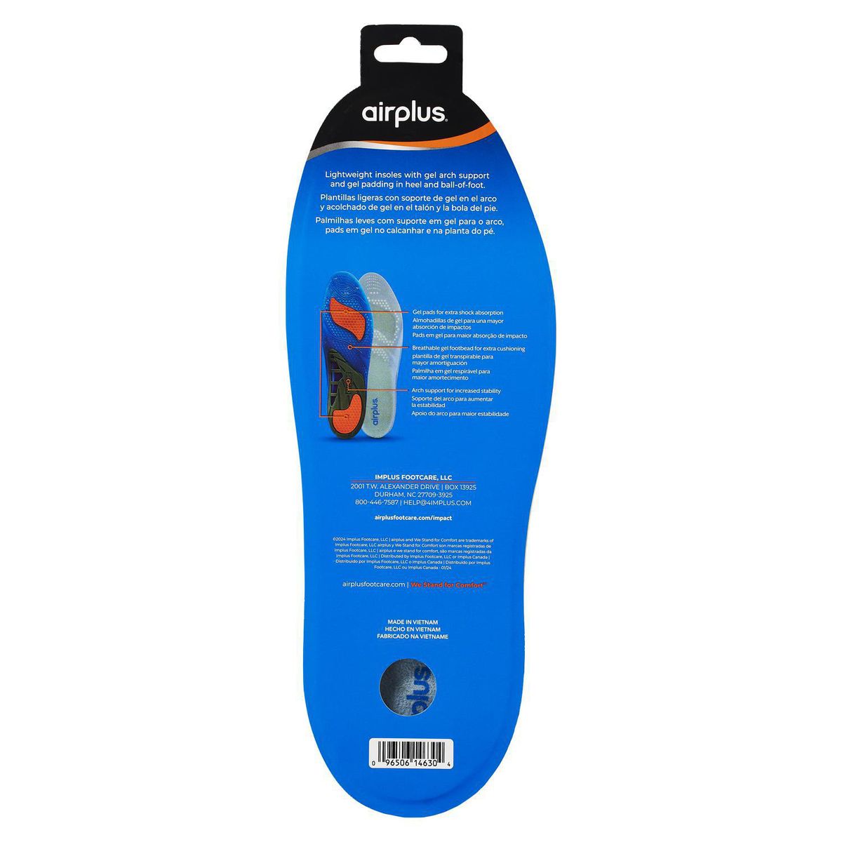 AIRPLUS - Plantilla Airplus Active Gel Hombres Talla 7 - 13