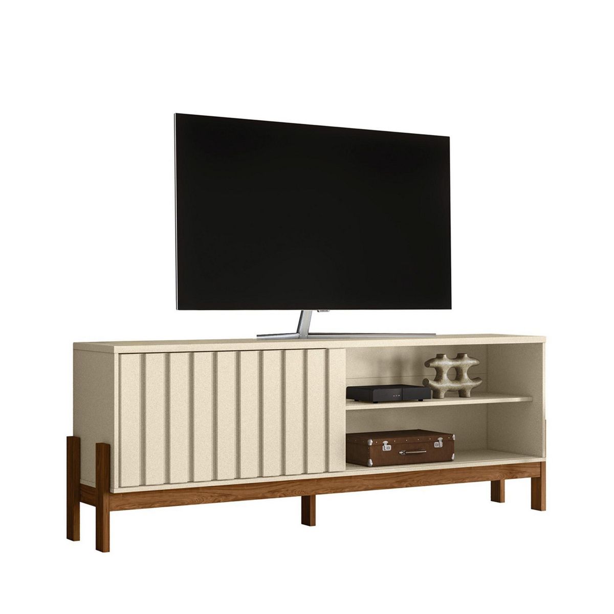 EXIT - Rack TV 75 " Aurora Perla/Canela 188x71.5x36 cm